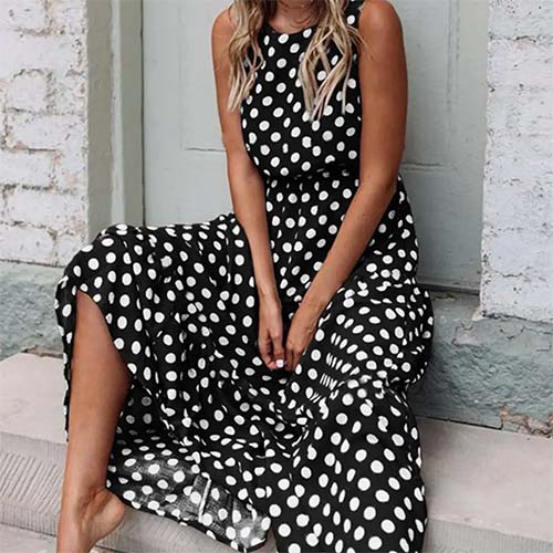 women moda fashion clothes dressblack and white